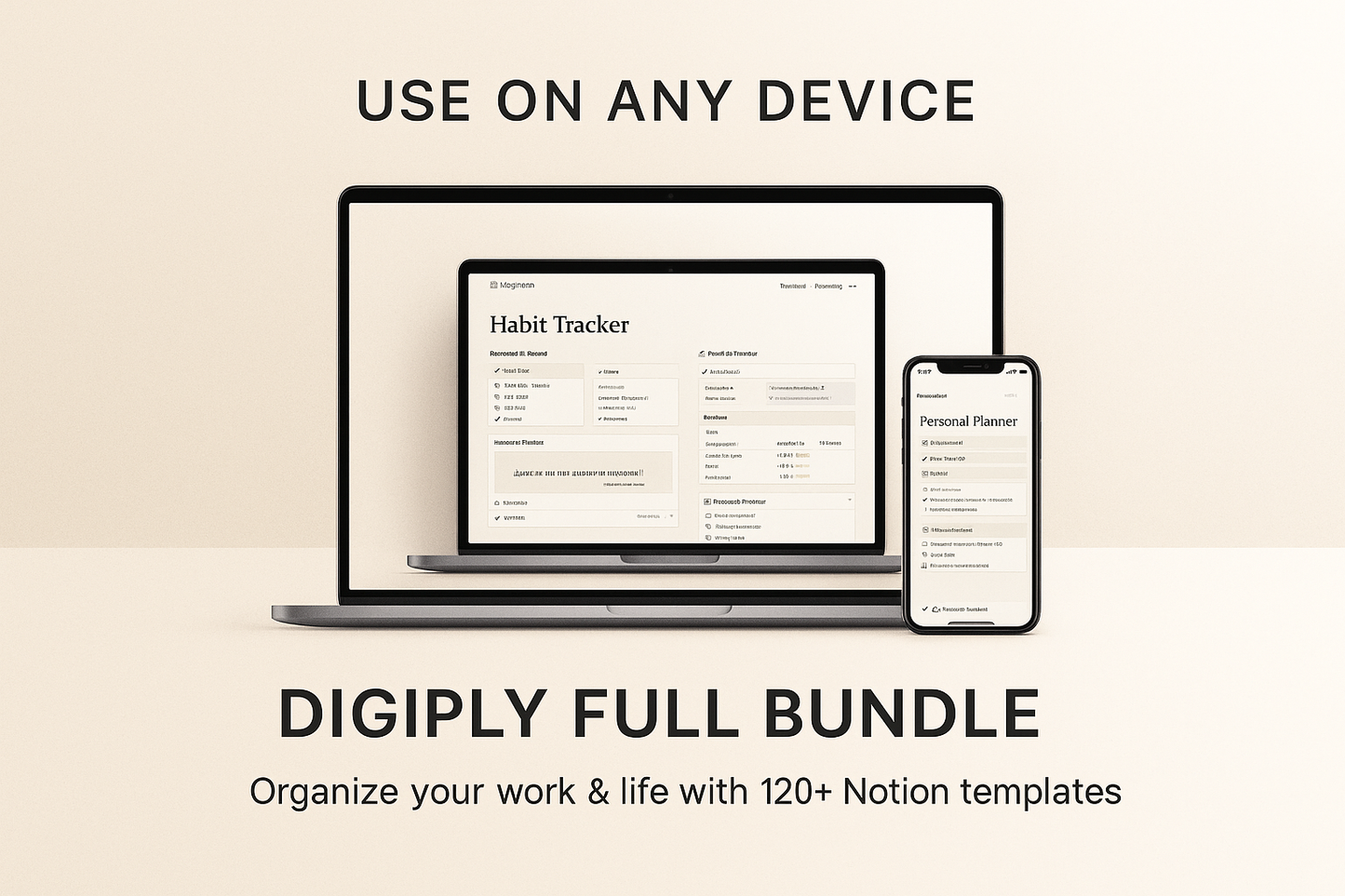 Digiply Full Bundle – 120+ Notion Templates for Productivity, Business, Students, Creators & Daily Life (All-in-One Ultimate System)