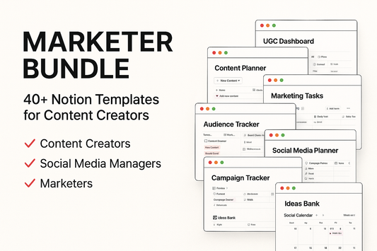 Digiply Marketer Bundle – 40+ Notion Templates for Content Creators, Social Media Managers & Digital Marketing Workflows