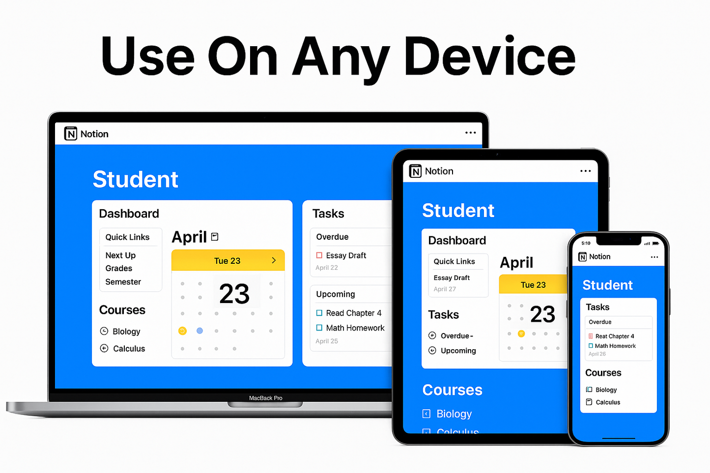 Digiply Student Bundle – 35+ Notion Templates for School, University, Studying & Academic Success