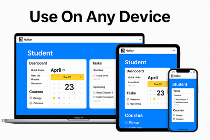 Digiply Student Bundle – 35+ Notion Templates for School, University, Studying & Academic Success